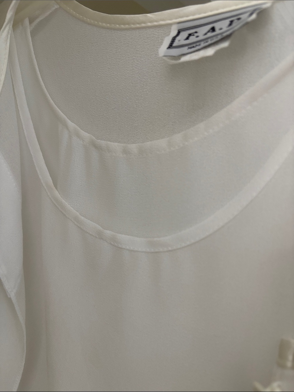 Ever Pretty Ivory Chiffon Round-Neck Blouse